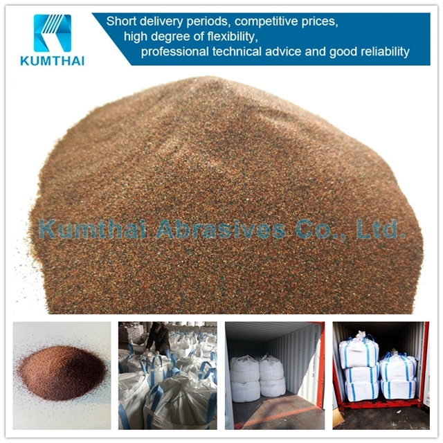 Natural Abrasive 60#80#Mesh Garnet Sand for Blasting Waterjet Cutting